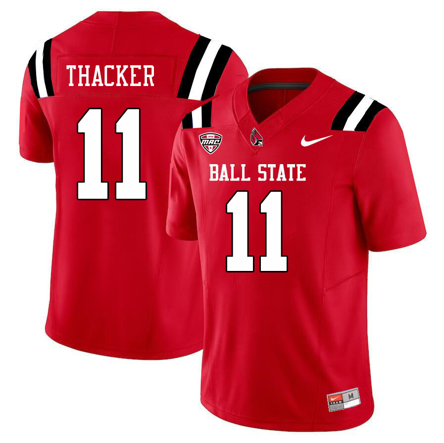 Ball State Cardinals #11 Isaiah Thacker College Football Jerseys Stitched-Cardinal